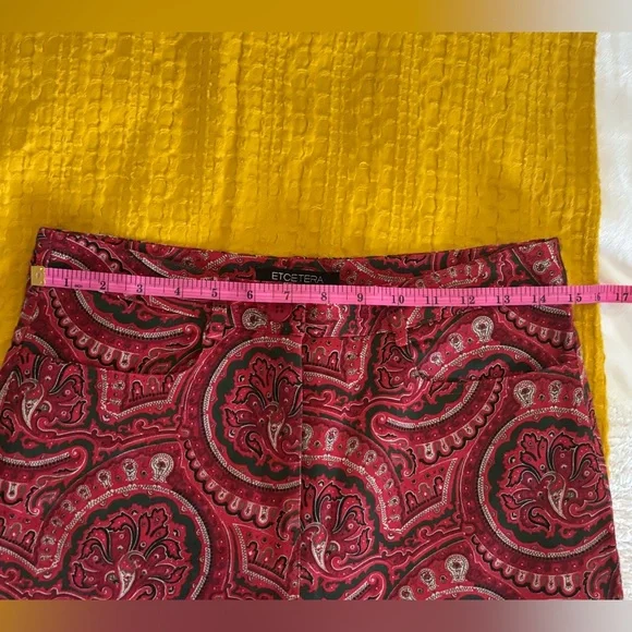 Etcetera Red Paisley Cotton Pants - Picture 16 of 16